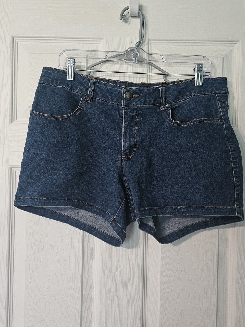 Faded Glory Navy Blue Denim Shorts with Classic Style